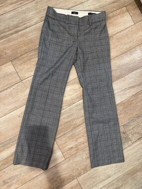 LOFT Woman’s  Gray Glen Plaid Dress Pants